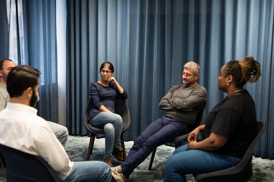 People during meeting
