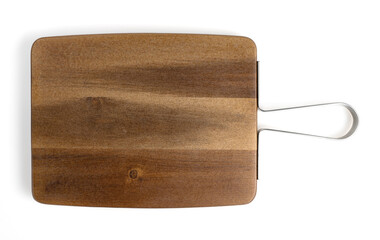 Cutting board placed on a white background