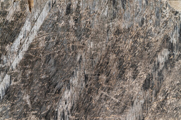 Wood texture background. Top view of vintage wooden table with cracks. Light brown wooden surface with natural color, texture and pattern. Rustic rough timber for backdrop.
