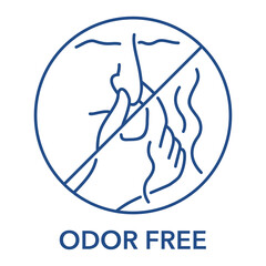 Odor free. Prohibit sign for labeling