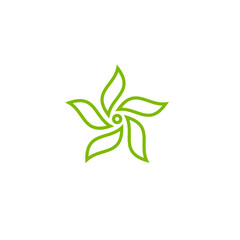 Nature logo with 5 flower petals