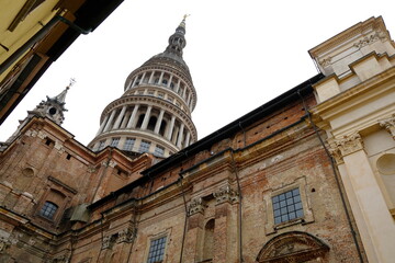 Fototapeta premium Antonelli dome. Dome and basilica of San Gaudenzio.The dome, symbol of the city of Novara, was designed by the architect Alessandro Antonelli. Novara, Piedmont. Italy.