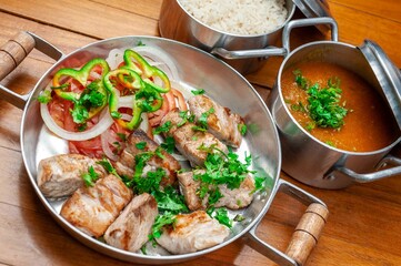 grilled fish with rice and PIRÂO