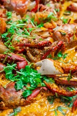 crabs in coconut milk sauce
