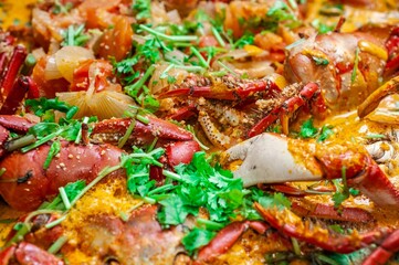 crabs in coconut milk sauce