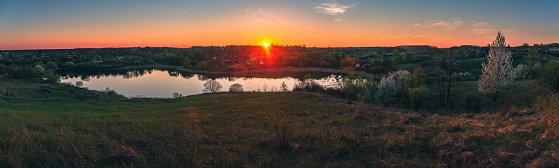 Spring evening landscape