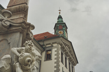 Fototapeta na wymiar city hall in ljubljana