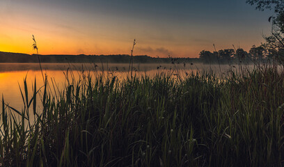 Sunrise on river