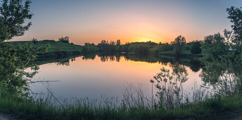 Spring evening landscape