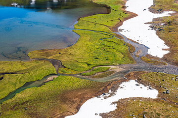 Mountain scenery from above, Sweden