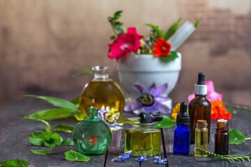 Obraz na płótnie Canvas Essential oils -Medicinal vertus- generic image