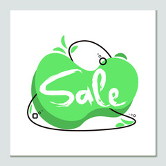 Big banner design with discount, sale with white text on a background of blue and turquoise ovals and circles. Seasonal sale and for Black Friday.