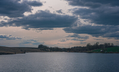 Spring evening landscape
