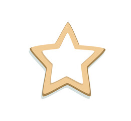 Christmas cookies set. Gingerbread for X-mas. Stars and home cookies form.