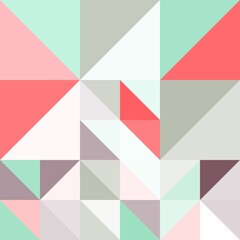 Minimal simple mosaic geometric colorful artistic background wallpaper design pattern