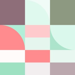 Obraz premium Minimal simple mosaic geometric colorful artistic background wallpaper design pattern