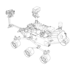 Mars Rover. Vector rendering of 3d © cherezoff