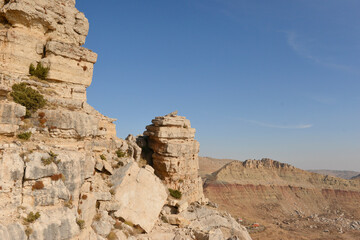 Fototapeta na wymiar Rocky mountains view. Desert weather