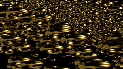 3d premium gold circles abstract background. 3d render template for advertising, marketing, tech company, business, corporations.