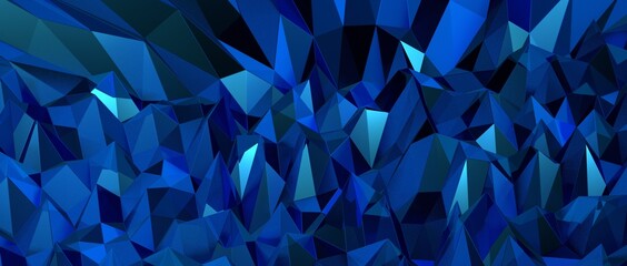 Obraz premium 3D Illustration Geometric, Polygon, Line,Triangle pattern shape with molecule structure. Polygonal with blue background