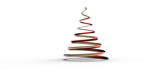 christmas card modern in 3d tree