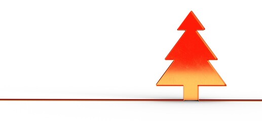 christmas card modern in 3d tree