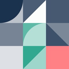 Minimal simple mosaic geometric colorful artistic background wallpaper design pattern