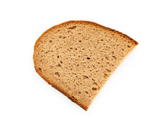 Rye bread isolated on white background.