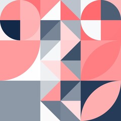 Minimal simple mosaic geometric colorful artistic background wallpaper design pattern