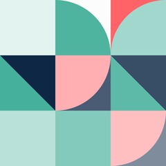 Obraz premium Minimal simple mosaic geometric colorful artistic background wallpaper design pattern