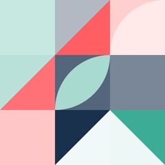 Minimal simple mosaic geometric colorful artistic background wallpaper design pattern