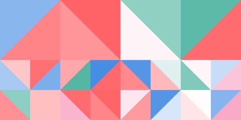 Minimal simple mosaic geometric colorful artistic background wallpaper design pattern