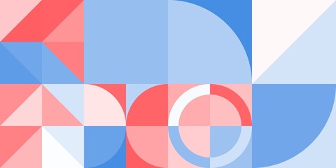 Obraz premium Minimal simple mosaic geometric colorful artistic background wallpaper design pattern