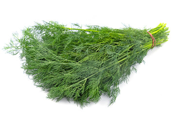 aneth frais isolé sur fond blanc