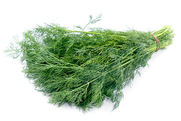 aneth frais isolé sur fond blanc