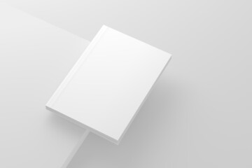 Softcover Book Cover White Blank Mockup