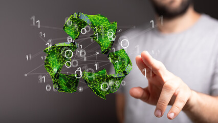 Recycling. Green recycle eco symbol