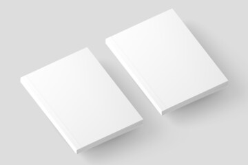 Softcover Book Cover White Blank Mockup