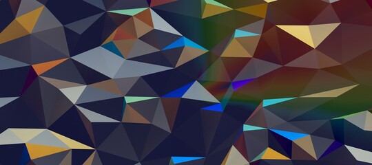 Color Blend Rainbow Trendy Low Poly BG Design