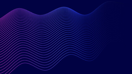 Abstract background with dynamic waves and lines