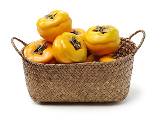 persimmon on a white background