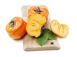 persimmon on a white background