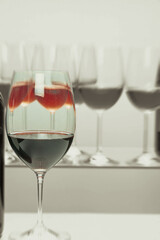 Recipientes para la cata de vinos.