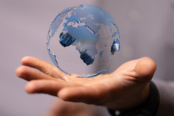 technology global digital earth futuristic background