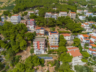 Fototapeta premium Matusici an der Makarska Riviera von oben