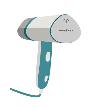 clothes steamer Portable home Handmade Vector illustration in flat style on white background.