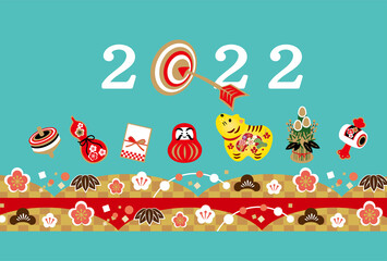 2022年　年賀状　はがき
