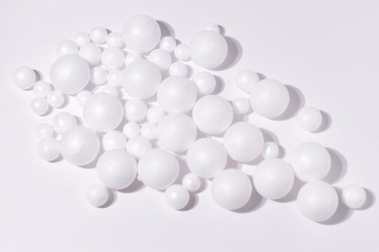 White foam sphere, bunch of round 3 d balls © Olga