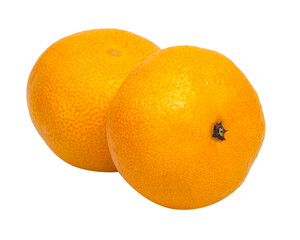 Citrus tangerine fruit isolated on the white background
