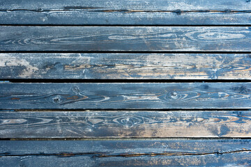 Photo of shabby old wooden boards. Texture and background. Abstraction and copy space